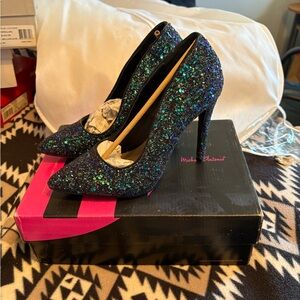 Michael Antonio Women's Sparkling Heels - Black and Blue